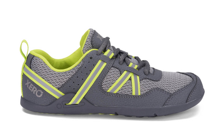 Prio Running and Fitness Shoe - Kids - Xero Shoes - Deportivas respetuosas Gris Lime