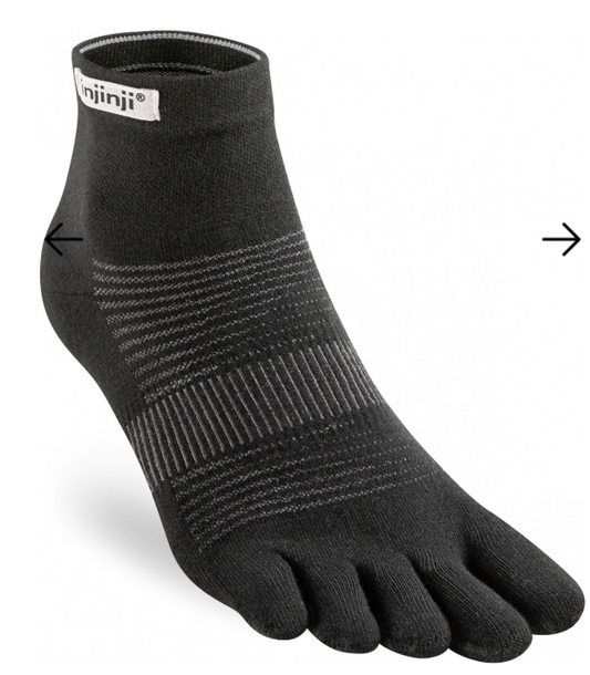 INJINJI Calcetines RUN LIGHTWEIGHT MINI-CREW (Black)