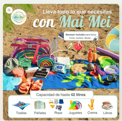 Mai Mei Maxibag Rainbow - Bolsos de Playa y necesair