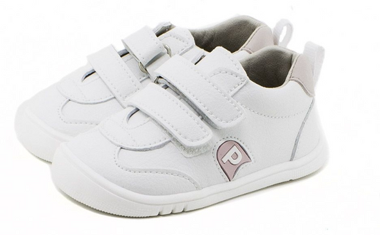 PIRUFLEX deportivo infantil respetuoso vegano blanco piel micro blanco piel micro bloque PF6200-3