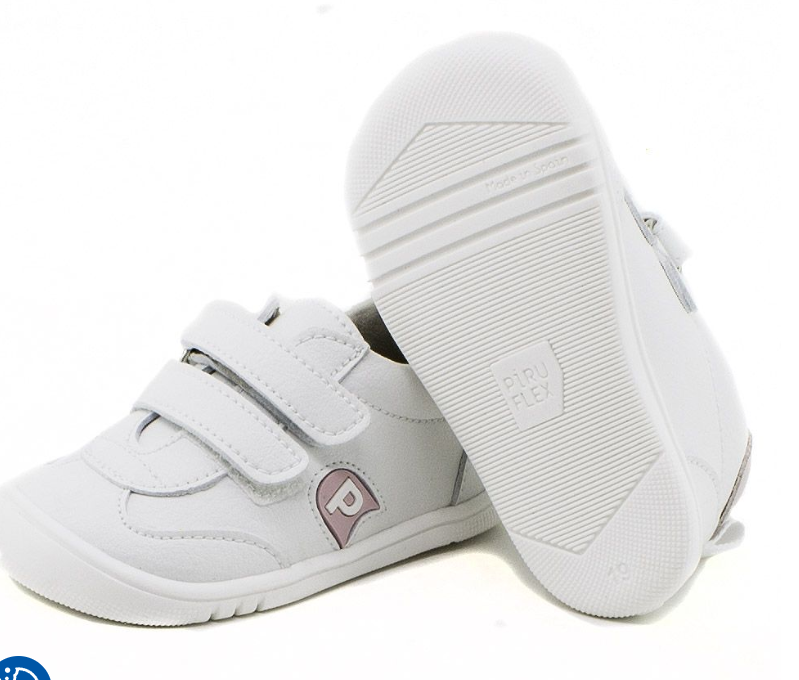 PIRUFLEX deportivo infantil respetuoso vegano blanco piel micro blanco piel micro bloque PF6200-3