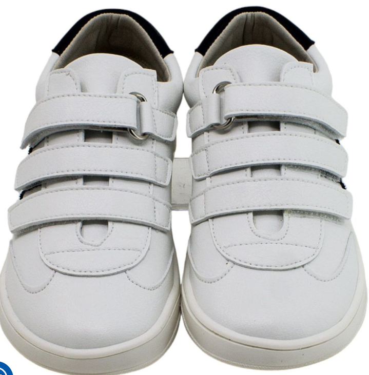 PIRUFLEX deportivo infantil respetuoso vegano blanco/marino DIXAN B