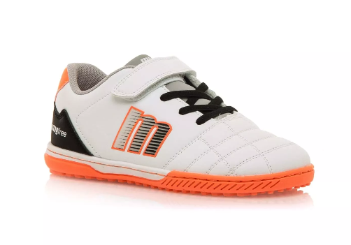 Mustang Free – Botas de Fútbol Barefoot con Multitacos para Césped modelo 49323 blanco/naranja