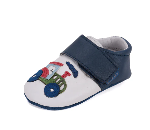 DD Step mocs respetuosos primeros pasos / zapatillas casa / guarderia modelo K1596-51916 blanco y azul