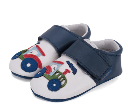 DD Step mocs respetuosos primeros pasos / zapatillas casa / guarderia modelo K1596-51916 blanco y azul