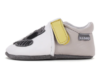 DD Step mocs respetuosos primeros pasos / zapatillas casa / guarderia modelo K1596-51788  blanco y amarillo