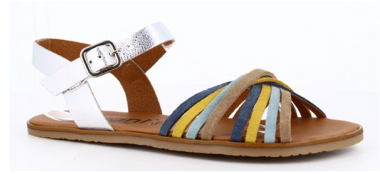 Vivant sandalias barefoot Benur Ser-met azul multi