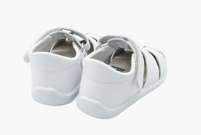 Titanitos sandalias respetuosas piel lavable Felix L500 drop zero blanco