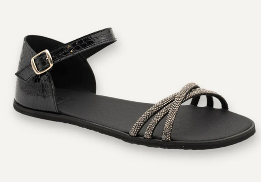 Sandalias Barefoot Flexi Nens S-6626-PR: Diseño Minimalista en Plomo y Negro