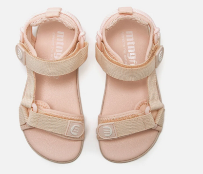 Mustang sandalias deportivas barefoot doble velcro rosa nylon strap 49375