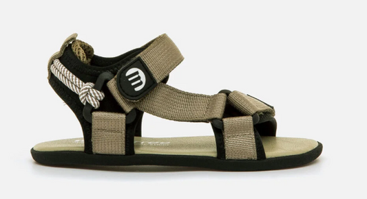 Mustang sandalias deportivas barefoot doble velcro verde nylon strap 49375