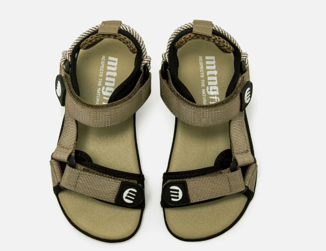 Mustang sandalias deportivas barefoot doble velcro verde nylon strap 49375