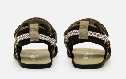 Mustang sandalias deportivas barefoot doble velcro verde nylon strap 49375