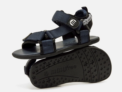 Mustang sandalias deportivas barefoot doble velcro azul marino nylon strap 49375