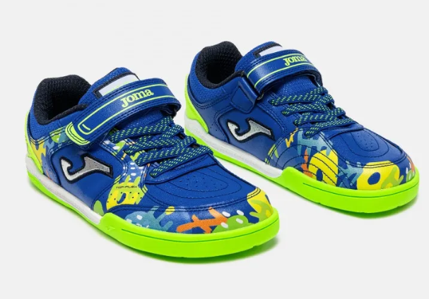 Joma Zapatillas fútbol sala Top Flex Junior Barefoot 25 indoor azul lime verde (27-34)