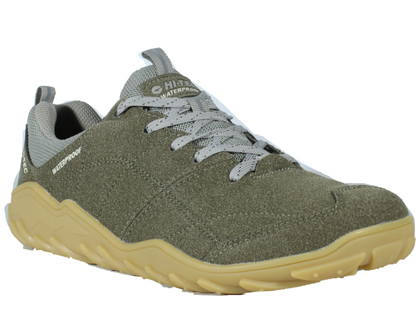 Hi-Tec Loma Low WP deportivas waterproof barefoot (Con membrana impermeable)- Olive/Silver Birch