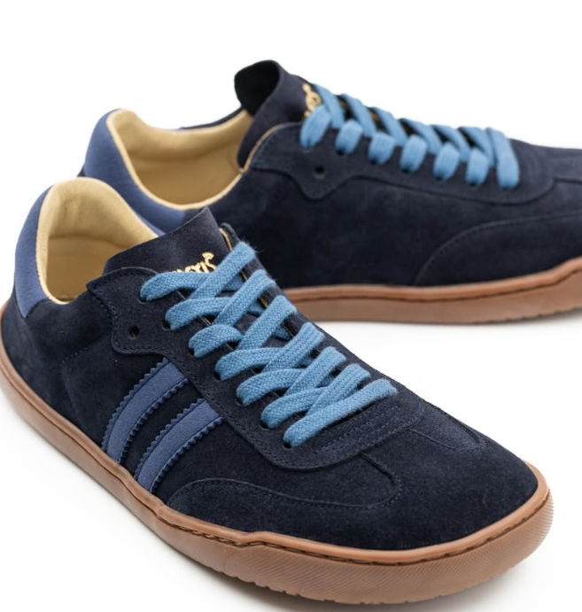Flexinens calzado barefoot XL horma ancha modelo 9026-X serraje microfibra marino navy p XL miel