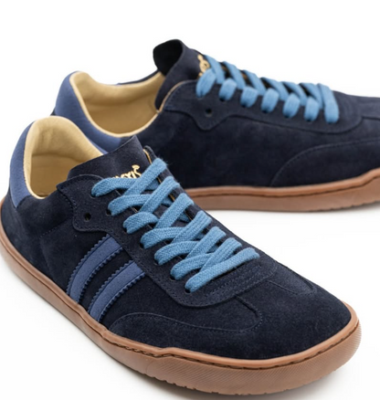 Flexinens calzado barefoot XL horma ancha modelo 9026-X serraje microfibra marino navy p XL miel