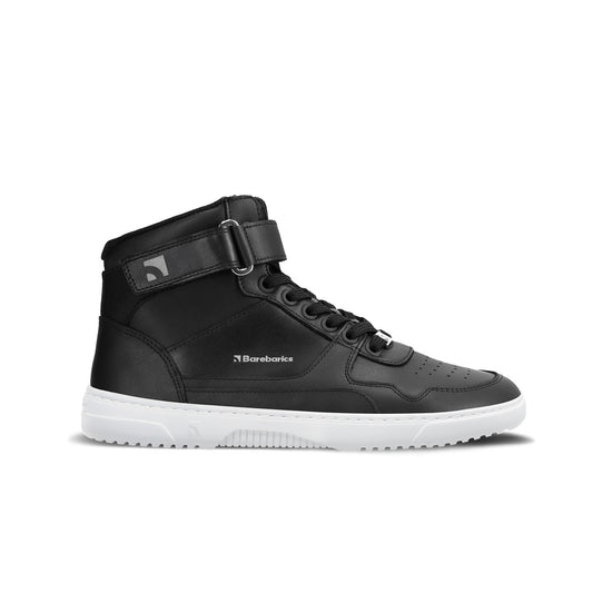 Barefoot Sneakers Barebarics Zing - High Top - Black &amp; White - Leather