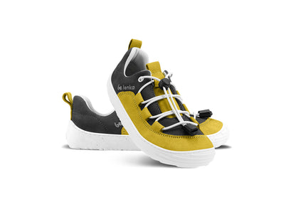 Barefoot children's sneakers Be Lenka Xplorer - Yellow &amp; Olive Black