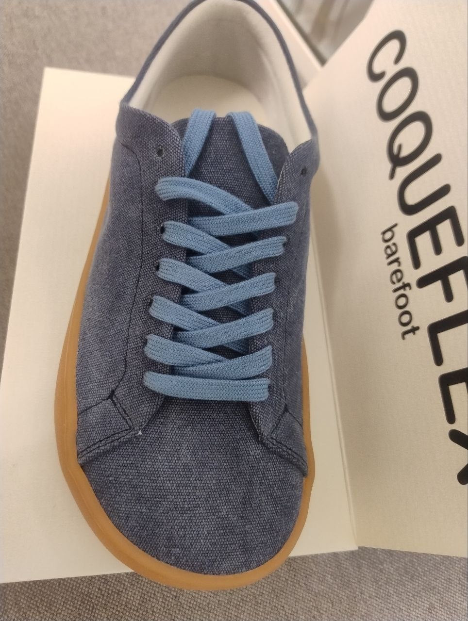Coqueflex deportivas lona barefoot azul marino modelo 4421