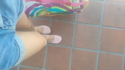 Batilas merceditas bailarinas Barefoot lona XL40 rosa (apto para plantilla)