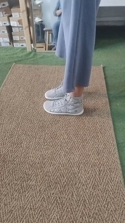 Coqueflex Botines Barefoot Adam suede electra vapore C13 plata 4386