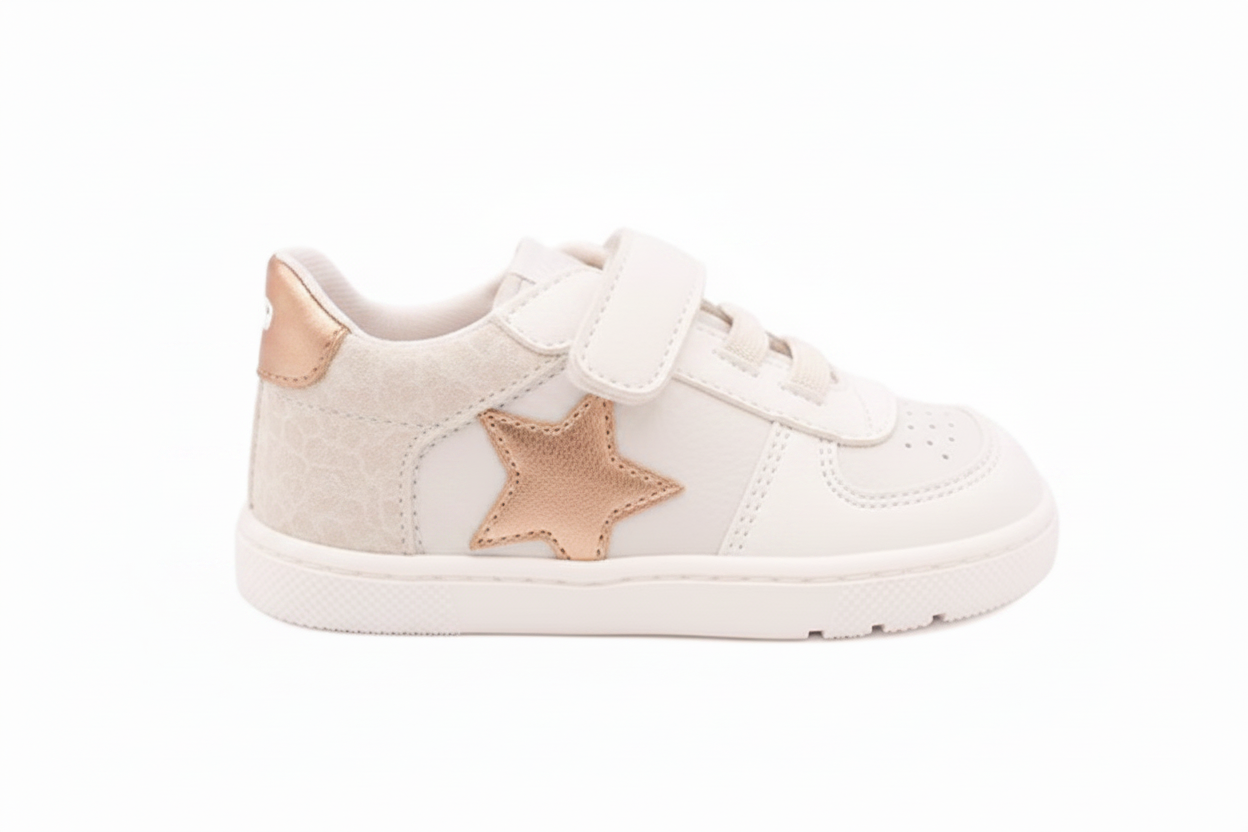 Titanitos deportivas Barefoot U540 Biar Blanco Fuxia