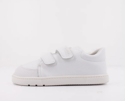 Titanitos deportivas respetuosas Barefoot colegiales blanco modelo Iván piel lavable