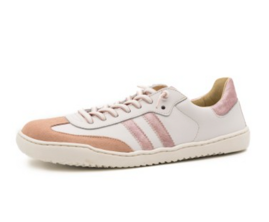 Flexinens deportivas barefoot horma XL 9028-X rosa maquillaje y blanco cordones elásticos