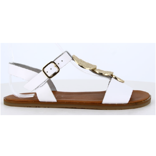 Vivant sandalias barefoot Bali vaqueta blanco