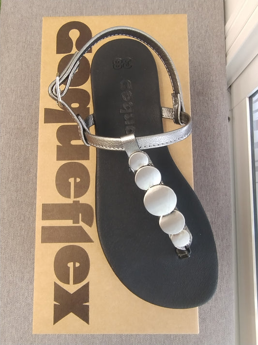 Coqueflex sandalias barefoot negros y acero 1571
