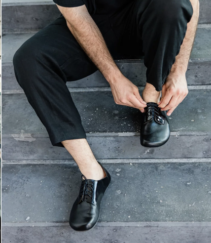 Shapen Fleur negros zapatillas de vestir Barefoot
