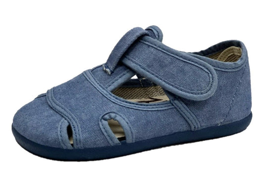 Batilas sandalias barefoot en algodón orgánico navy