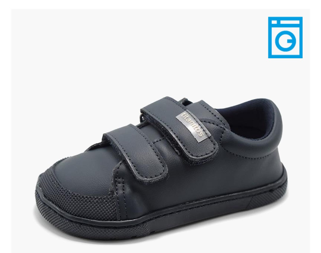 Titanitos deportivas respetuosas Barefoot colegiales azul marino modelo Iván piel lavable