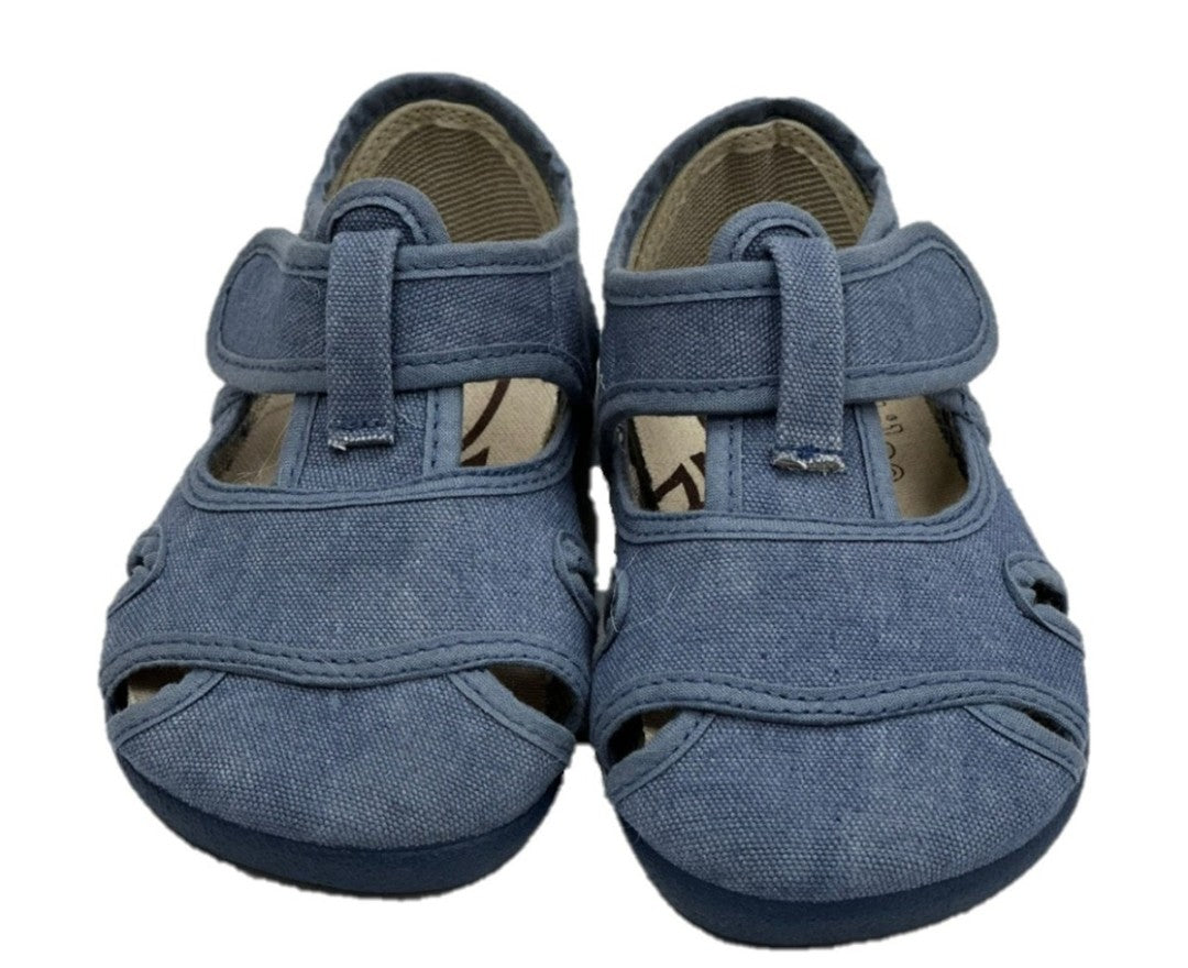 Batilas sandalias barefoot en algodón orgánico navy