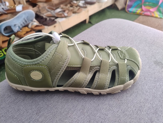 Hi-tec sandalias cangrejeras barefoot cerradas Terra verde (con plantilla extraible)