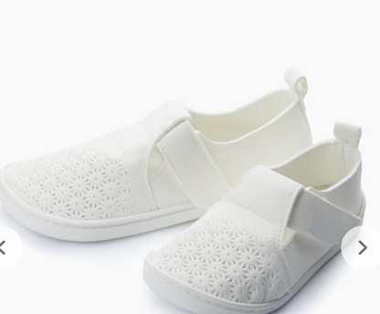 Troqueladas sandalias Barefoot Babylobitos white