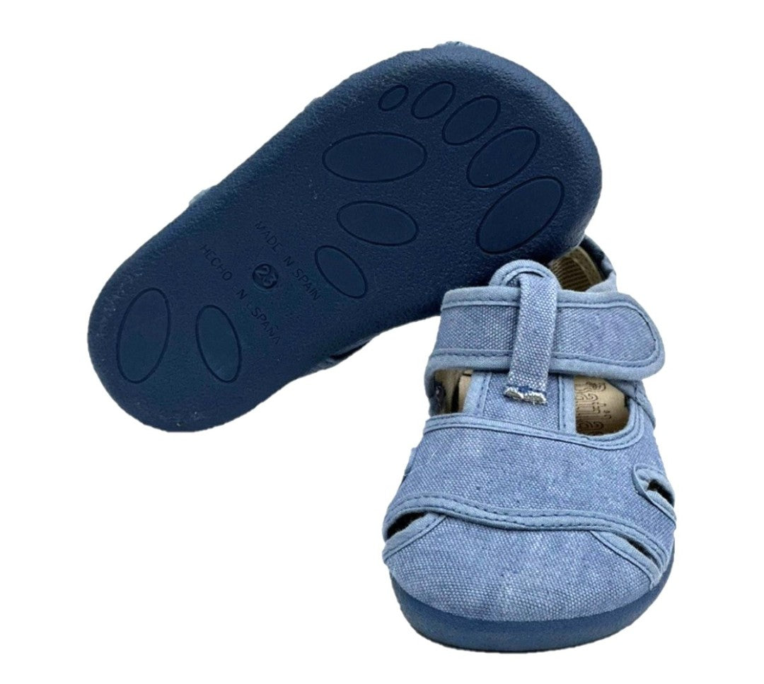 Batilas sandalias barefoot en algodón orgánico navy