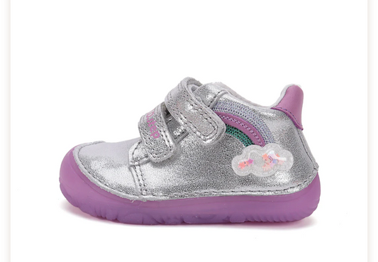 DD Step deportivas respetuosas plata y rosa