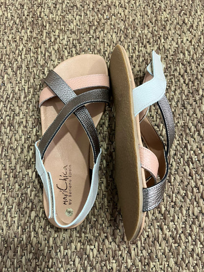 Marichica by Soriano sandalias barefoot de Piel Hecha a Mano en España  Modelo BA1432 Multicava