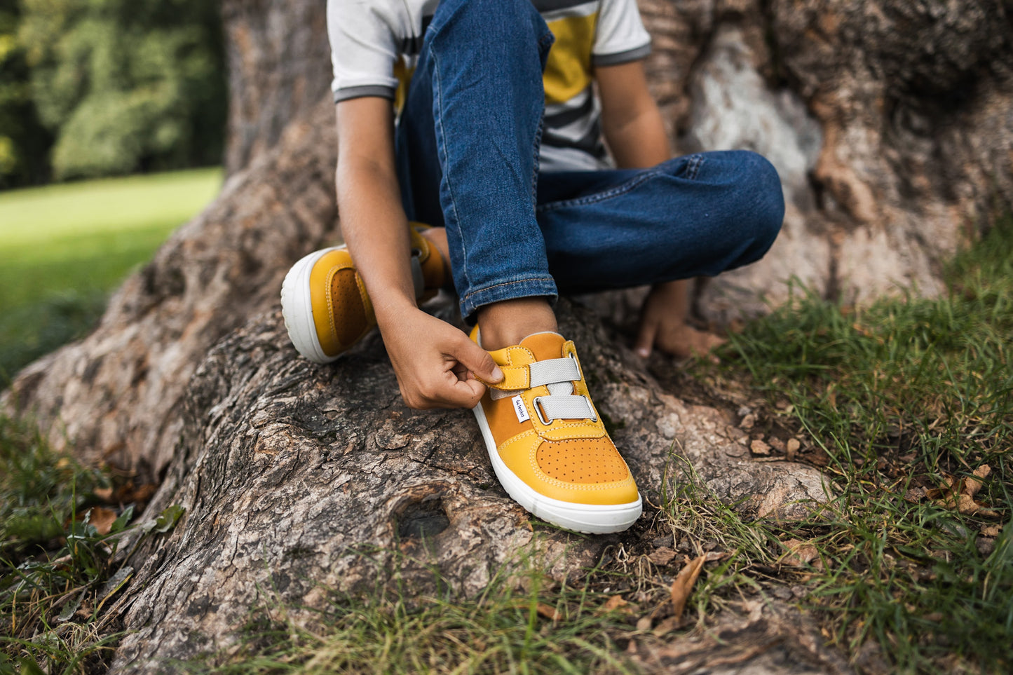 Barefoot zapatillas de niños Be Lenka Fluid - Mustard & Mango