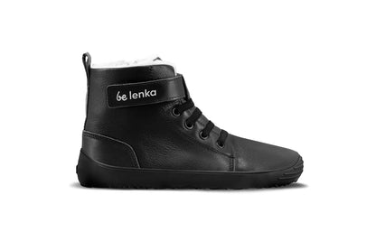 Zapatos de invierno para niño barefoot Be Lenka Winter Kids - All Black